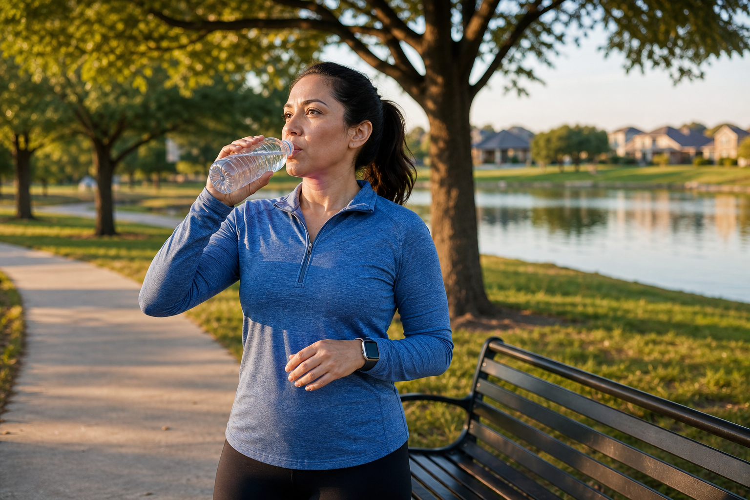 Person recovering after exercise while discussing heart palpitations